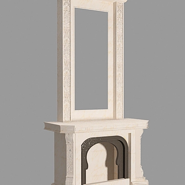 Fireplace with mirror