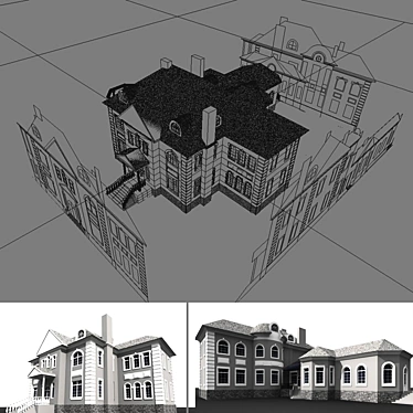 Modern Architectural Cottage 3D model image 1 