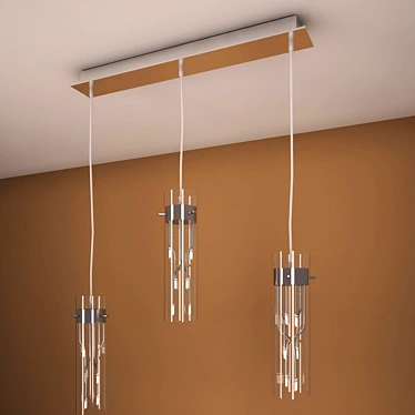 Modern Glass Pendant Light 3D model image 1 