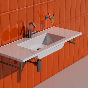 Harsa Galeria Sink: Realistic Design 3D model image 1 