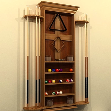 8-Player Billiard Rack Kiev 3D model image 1 