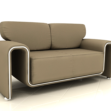Rudolf Cabin Office Sofa: Compact, Stylish, Comfortable. 3D model image 1 