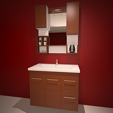 Orka Saros 100 Abanoz Bathroom Cabinet