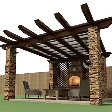 Outdoor BBQ Grill 3D model image 1 