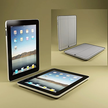 Sleek iPad: Textured Design & VRay! 3D model image 1 