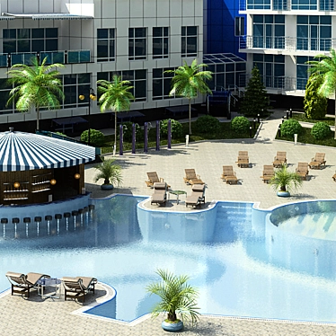Turkish Serapul Outdoor Pool 3D model image 1 