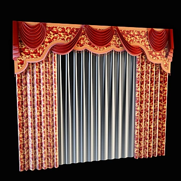 Elegant Window Treatments 3D model image 1 