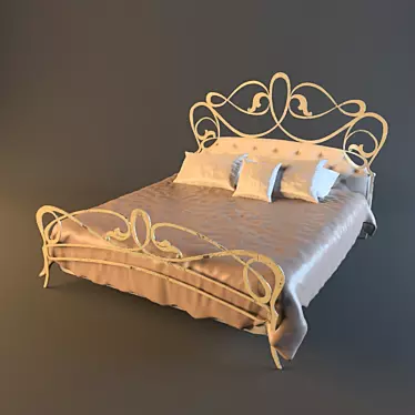 ITACA Bed: Textured Comfort 3D model image 1 