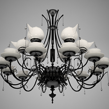 Ipe Cavalli 18-Light Visionnaire Chandelier 3D model image 1 