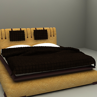 Bed with leather side treatment