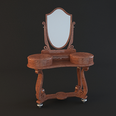Elegant Italian Vanity Table 3D model image 1 