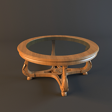 Elegant Round Coffee Table 3D model image 1 