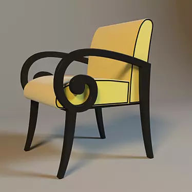 Formerin Yellow Chair: Italian Design Excellence 3D model image 1 