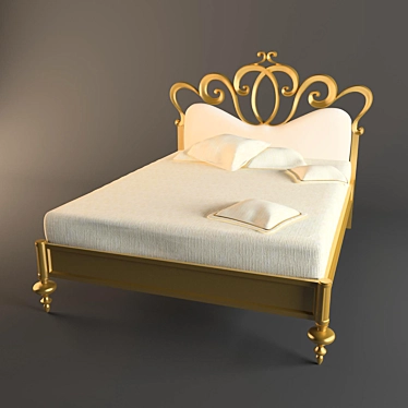 Sofia Art Deco Bed 3D model image 1 
