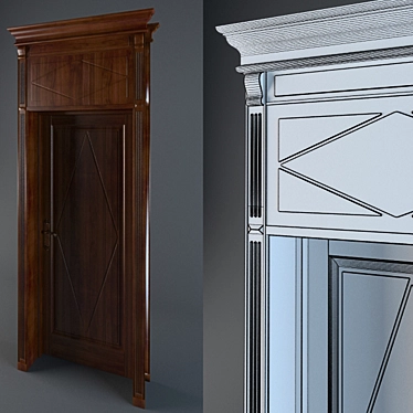 LEGNOFORM Rombi 2-11: Stylish & Sturdy Door 3D model image 1 