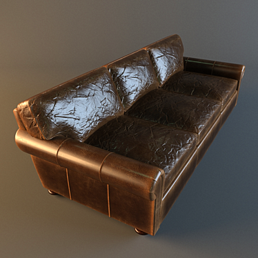 Restoration Hardware Lancaster Leather Sofa 3D model image 1 