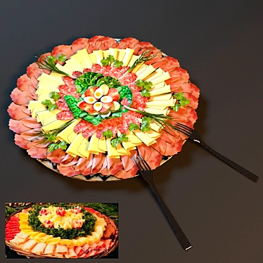 Holiday Delicacies: Indulge Your Taste Buds 3D model image 1 