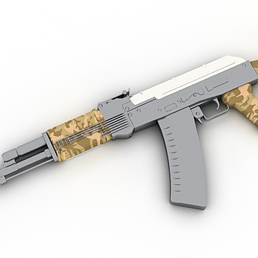 High-Poly AK-74 Rifle 3D model image 1 