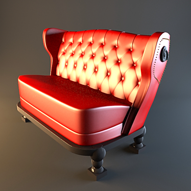 Bar Sofa. Leather. Stylish Design. 3D model image 1 