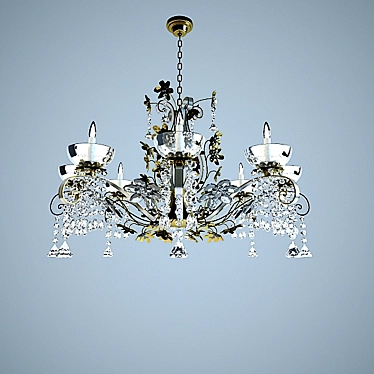 Floral Blossom Chandelier 3D model image 1 