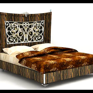 Title: Modern Sleigh Bed 3D model image 1 