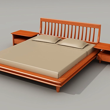 Elegant Julia Bed - Perfectly Crafted 3D model image 1 