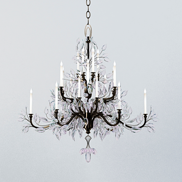 Glamour Crystal Laurel Chandelier 3D model image 1 