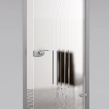 Elegant XL Glass Doors 3D model image 1 