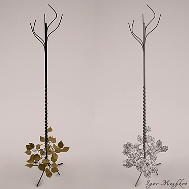 Rustic Tree Hanger 3D model image 1 