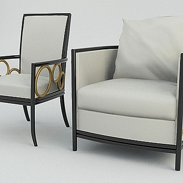 Elegant McGuire_A-80 & M-283 Chair 3D model image 1 