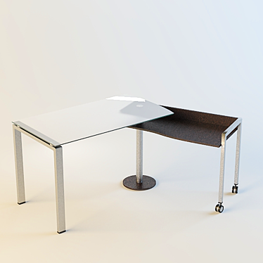 Modern Computer Desk - Speedy Disegno 3D model image 1 