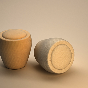 Candy Pouf: Stylish Comfort for Every Space 3D model image 1 