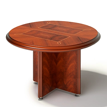Classic Round Office Table - Full Mobili 3D model image 1 