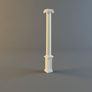 Elegant Ionian Column 3D model image 1 