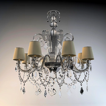 Miami Designer Chandelier 3D model image 1 