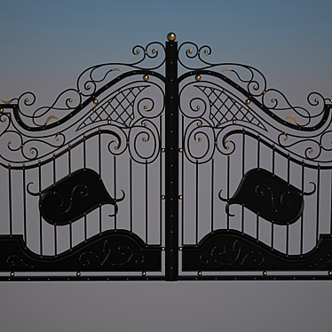 Hand-Forged Gate 3D model image 1 