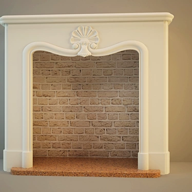 Modern Fireplace with Photo Model 3D model image 1 