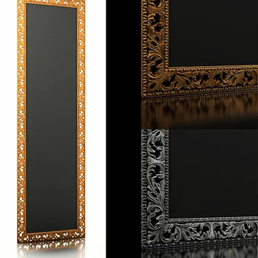 Elegant Carved Frame 3D model image 1 