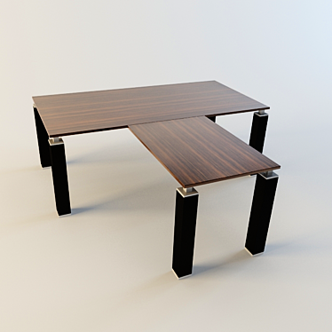 Ebony Desk 3D model image 1 