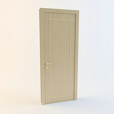 Elegant Delight Interior Door 3D model image 1 
