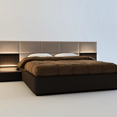 Sicilia Bed: Comfortable and Stylish 3D model image 1 