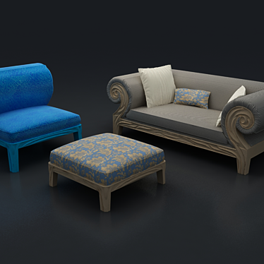 Modern Elegance: BM Style Contemporary Sofa 3D model image 1 