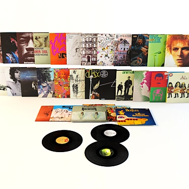 Vintage Vinyl Record Player 3D model image 1 