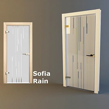 Title: Sofia Rain Glass Door 3D model image 1 