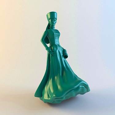 Elegant Lady Dress 3D model image 1 