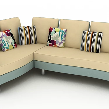 Nicole Sofa: Sleek & Stylish 3D model image 1 