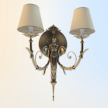 Elegant Girl Sconce 3D model image 1 