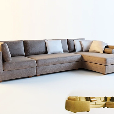 Luxurious Tudor Balmoral Sofa 3D model image 1 