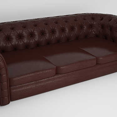 English leather quilted sofa