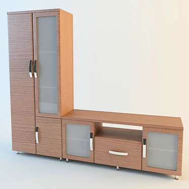 Modern TV Stand 3D model image 1 